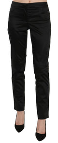 Exte Black Mid Waist Skinny Dress Formal Trousers Pants
