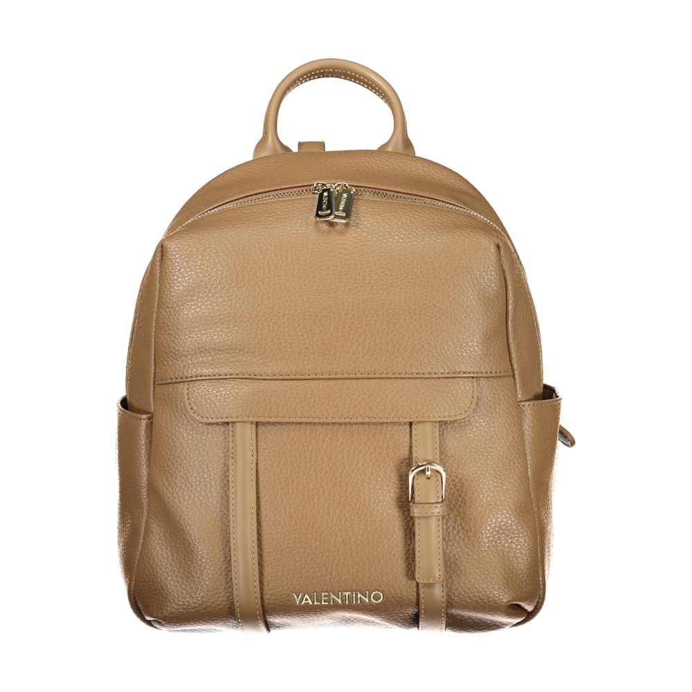 Mario Valentino Brown Polyurethane Women's Backpack