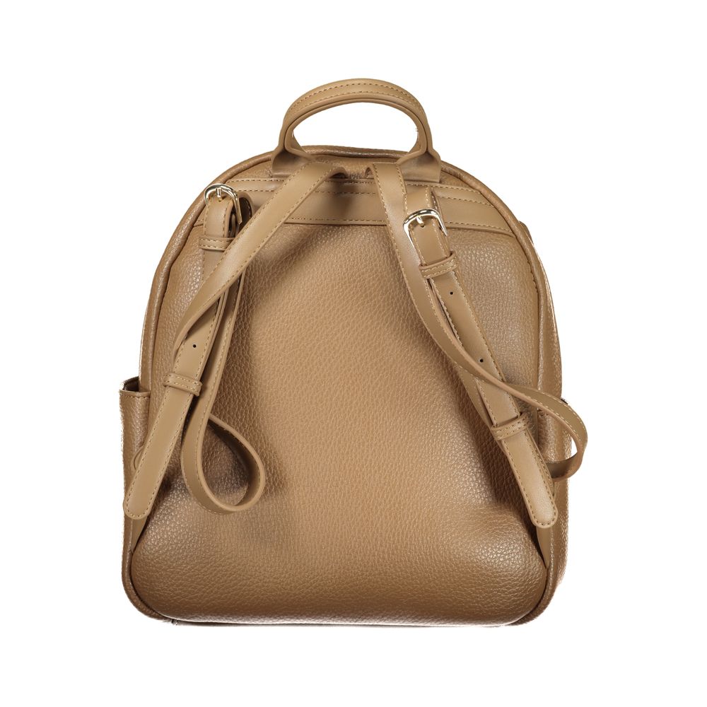 Mario Valentino Brown Polyurethane Women's Backpack