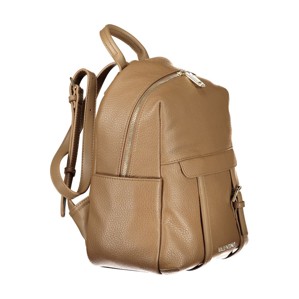 Mario Valentino Brown Polyurethane Women's Backpack