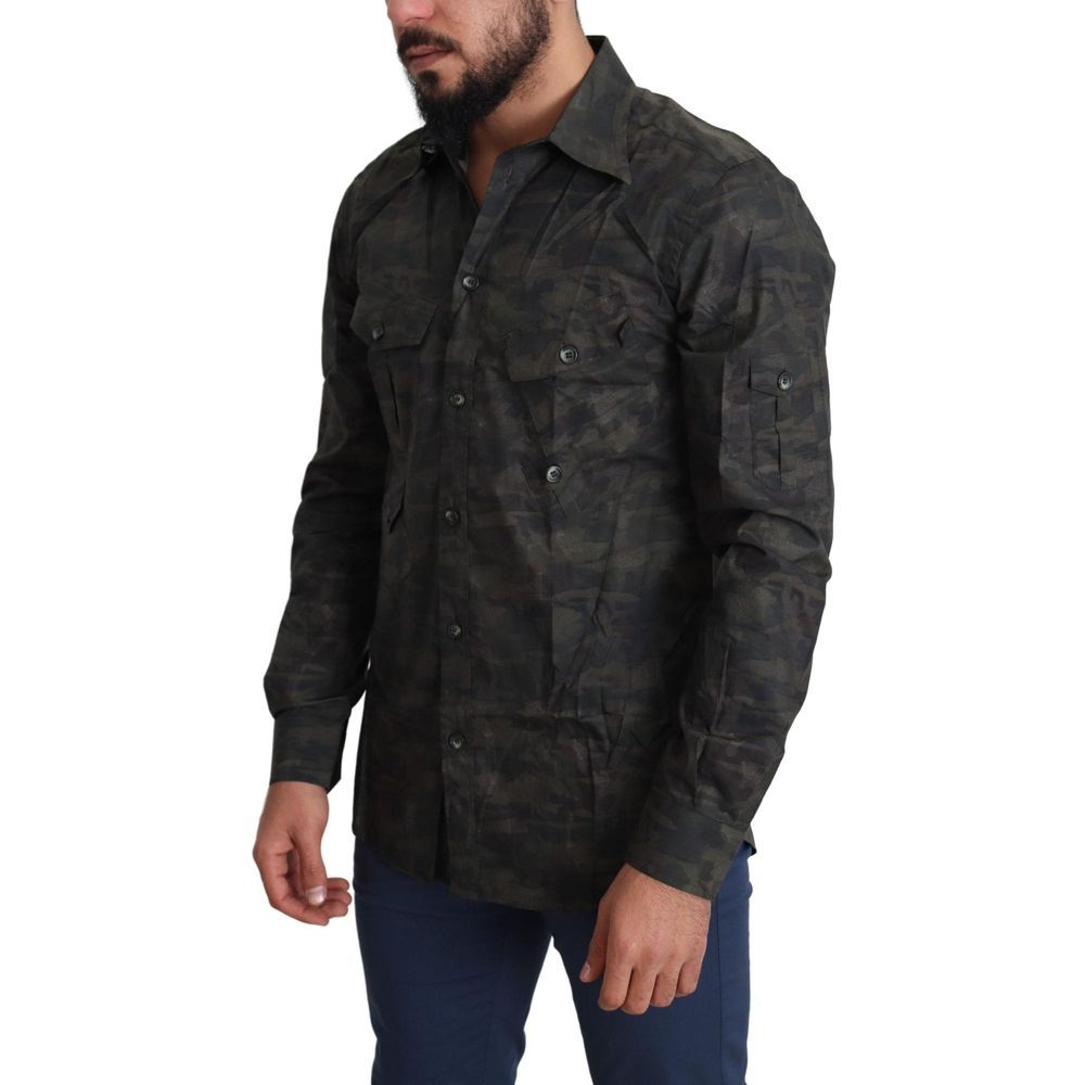 Dolce & Gabbana Multicolor Cotton Pattern Shirt