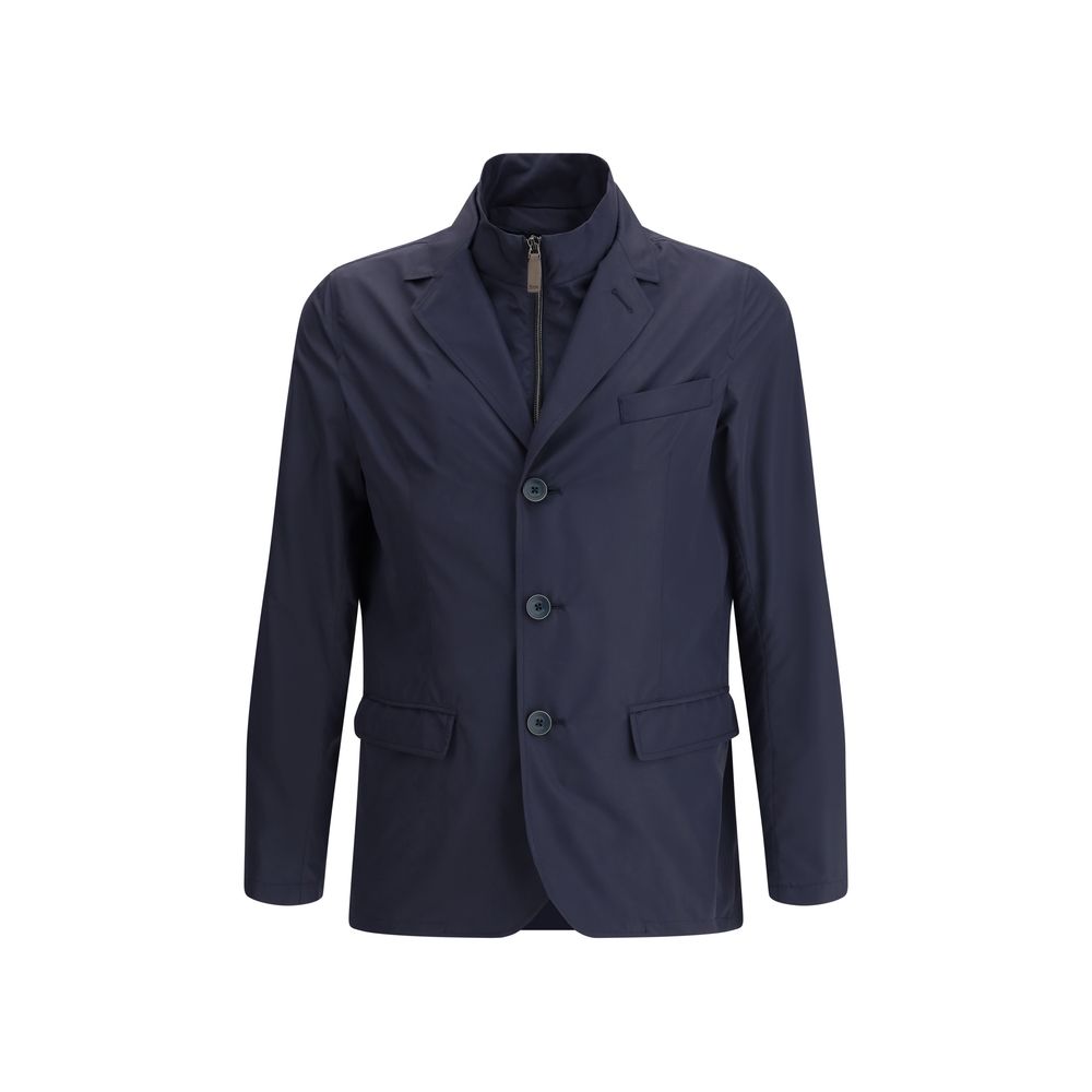 Herno Blue Polyester Jacket