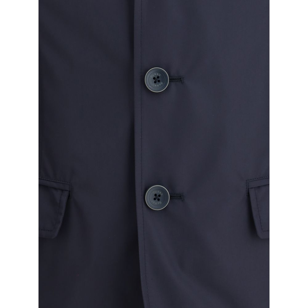 Herno Blue Polyester Jacket