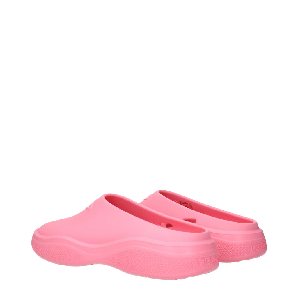 Prada Pink Cotton Slippers