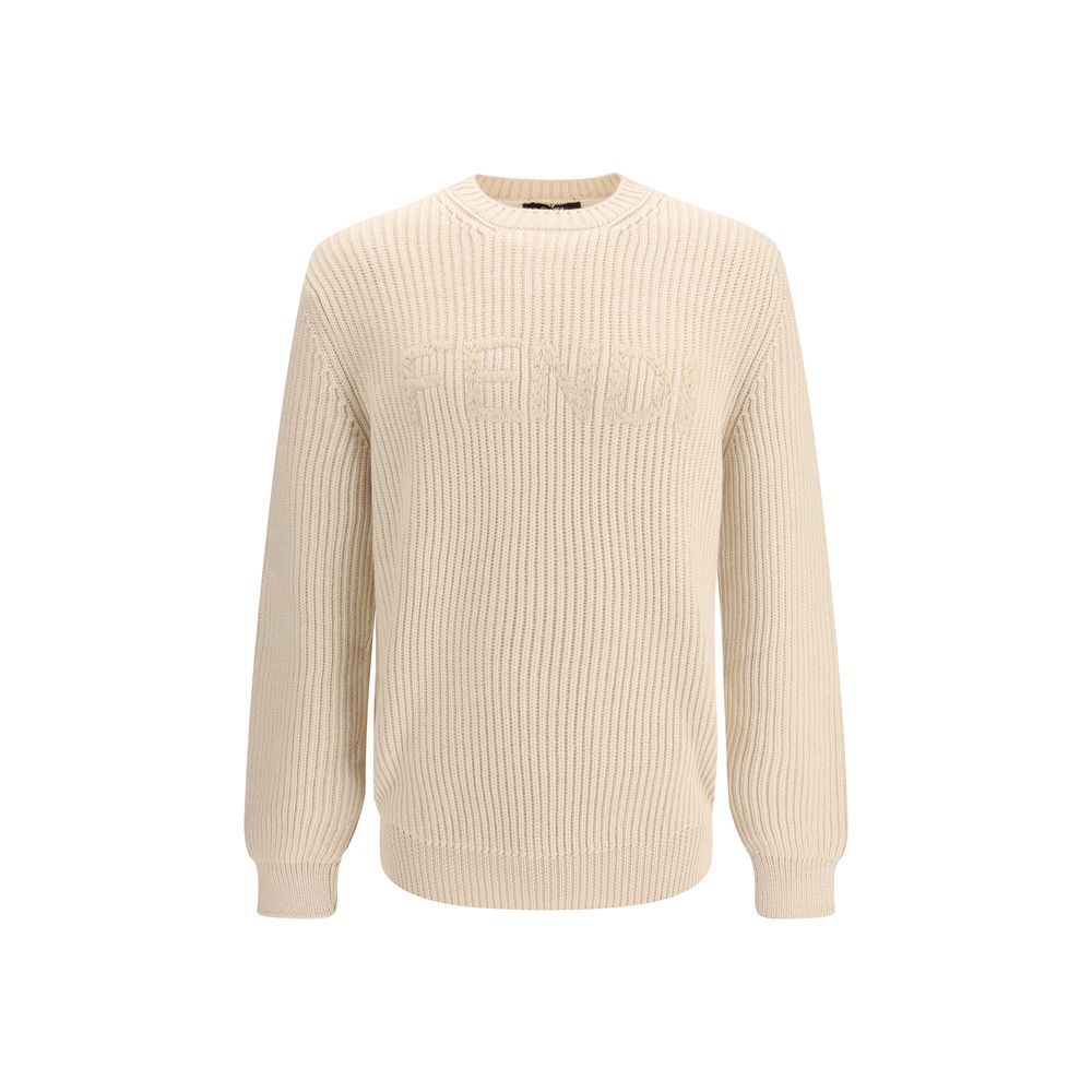 Fendi Beige Wool Oves Aries Sweatshirt