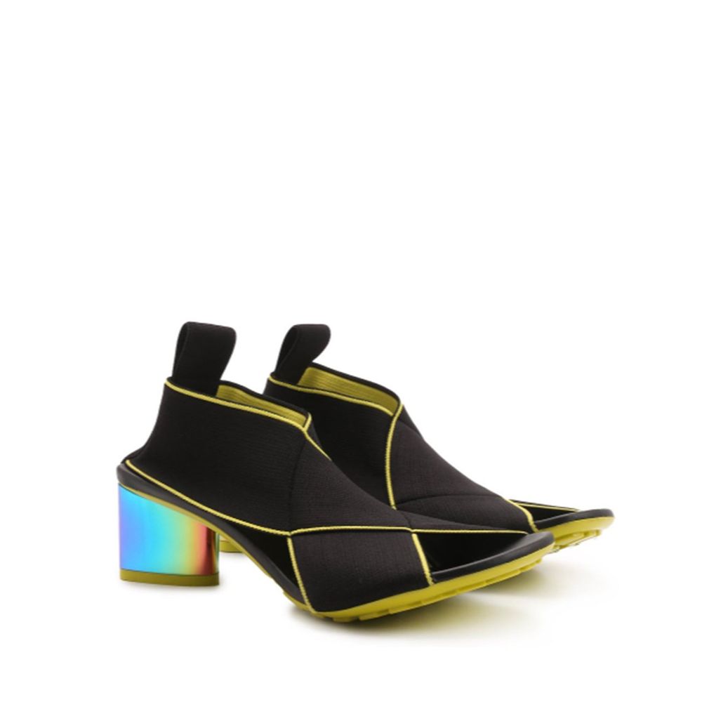 Bottega Veneta Black Fabric Platform Sandals
