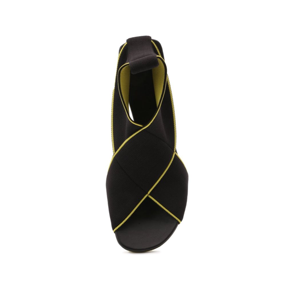 Bottega Veneta Black Fabric Platform Sandals