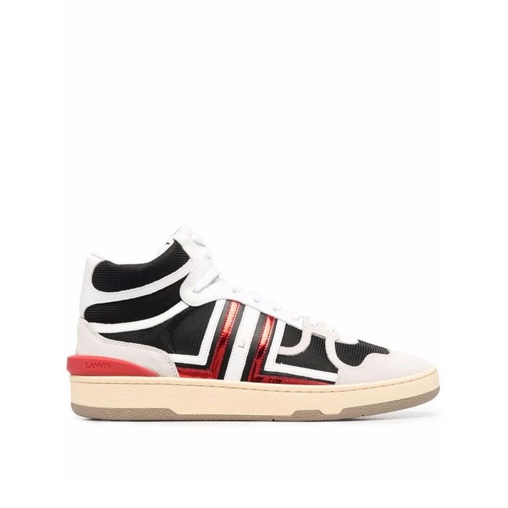 Lanvin Black Calfskin High Top Sneakers
