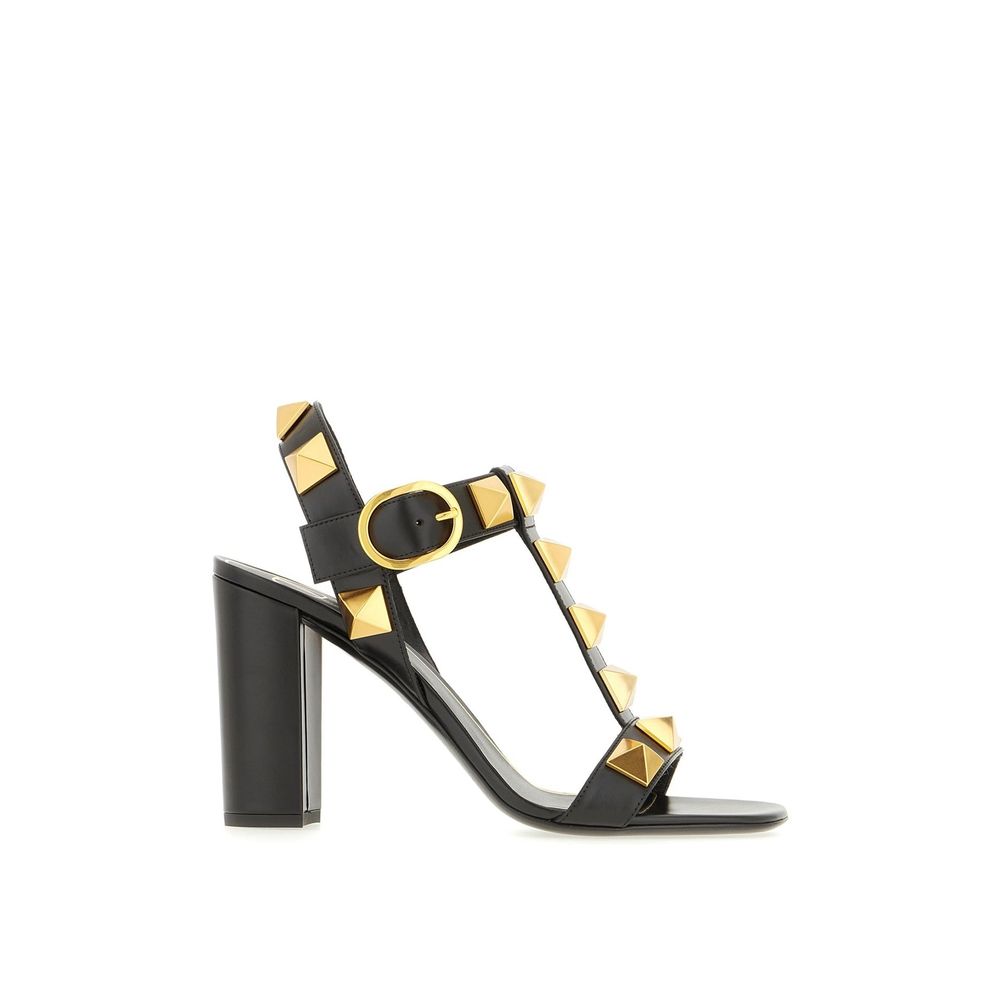 Valentino Garavani Black Calfskin Platform Sandals