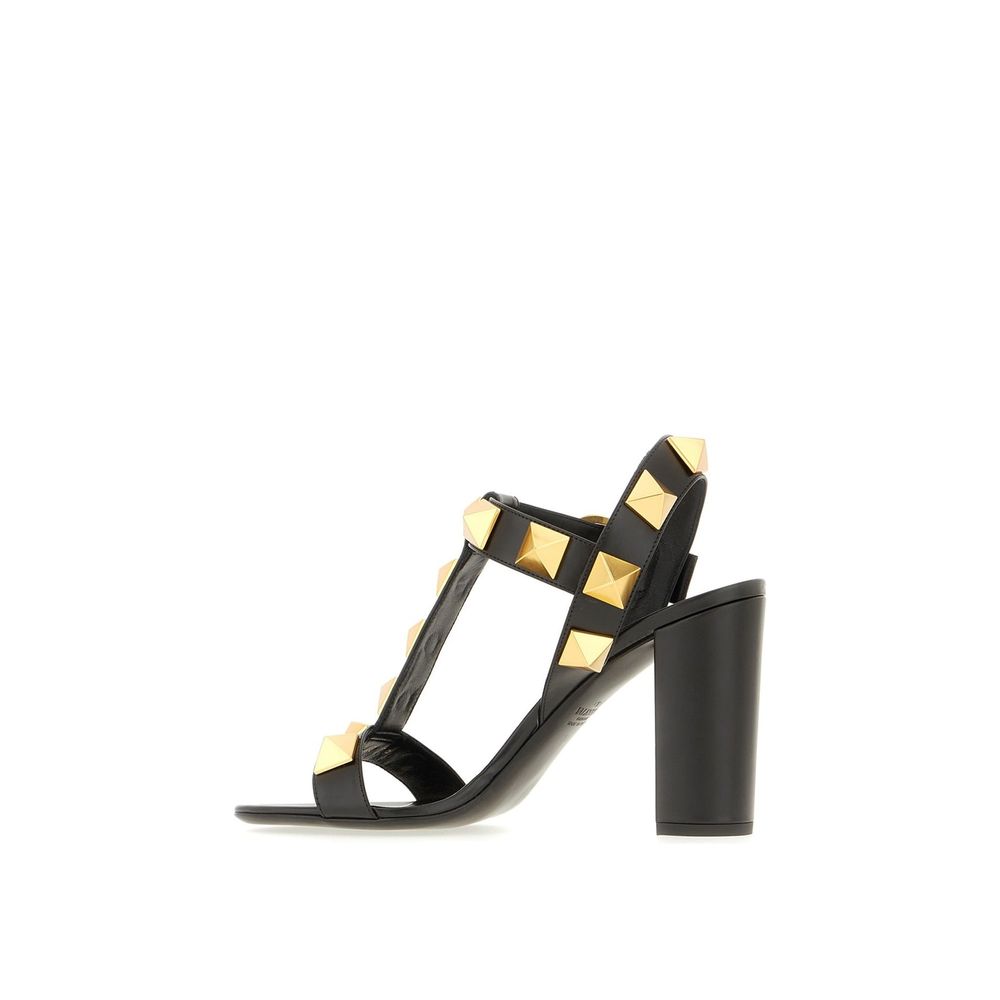 Valentino Garavani Black Calfskin Platform Sandals