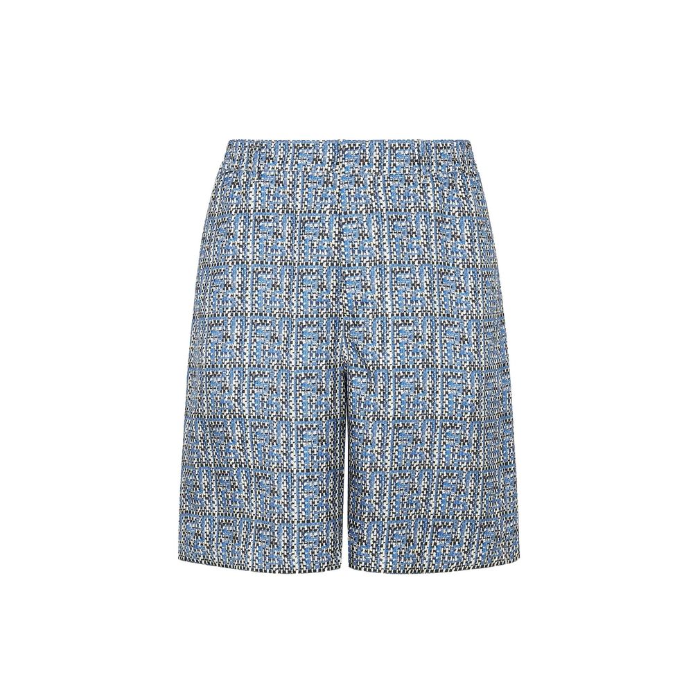 Fendi Blue Silk Knee Length