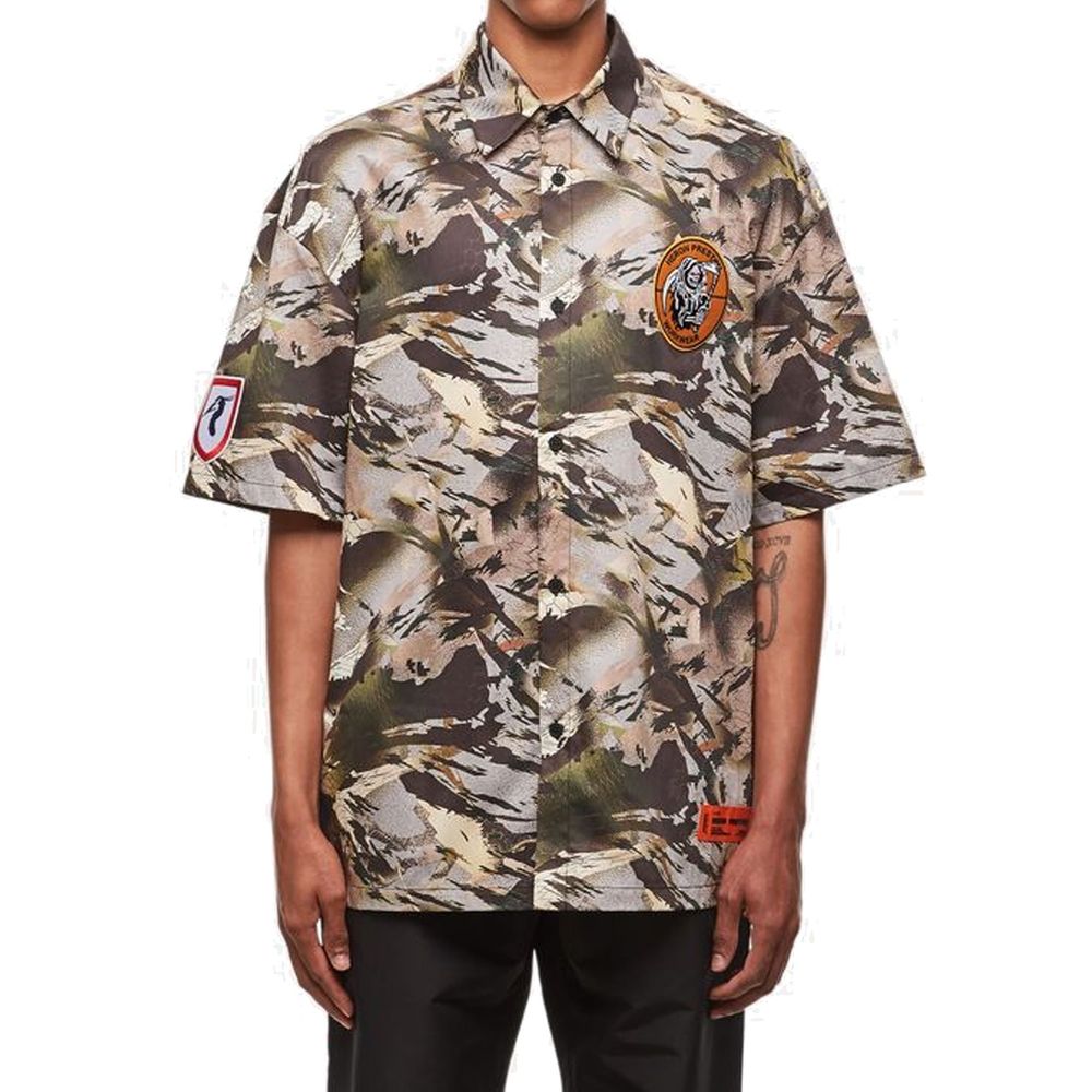 Heron Preston Bicolor Cotton Shortsleeve Shirt