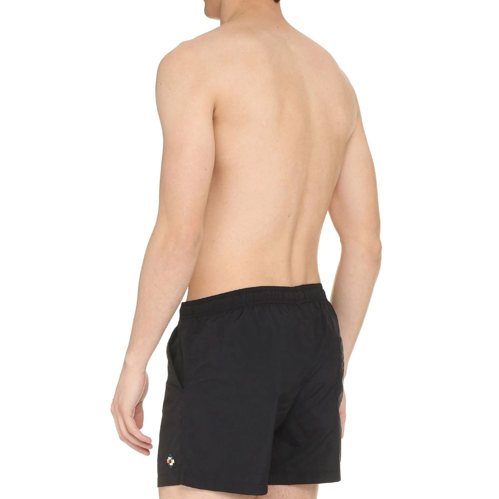 Marcelo Burlon Black Polyamide Swim Shorts