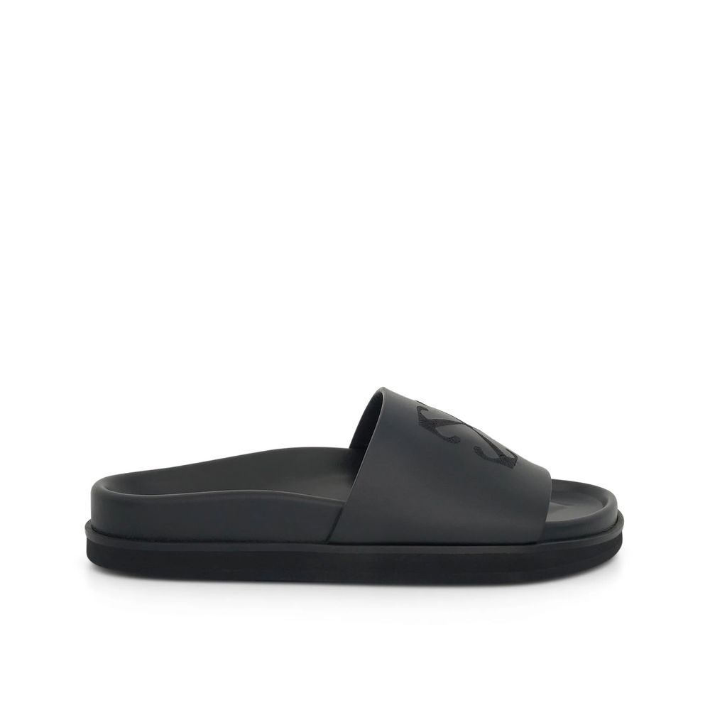 Off-White Black Rubber Slippers