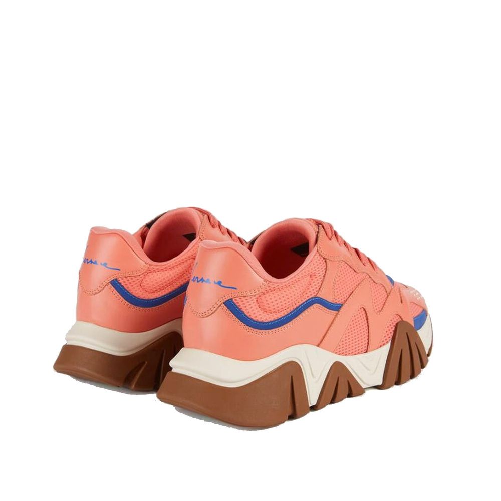 Versace Orange Leather Chunky Sneakers