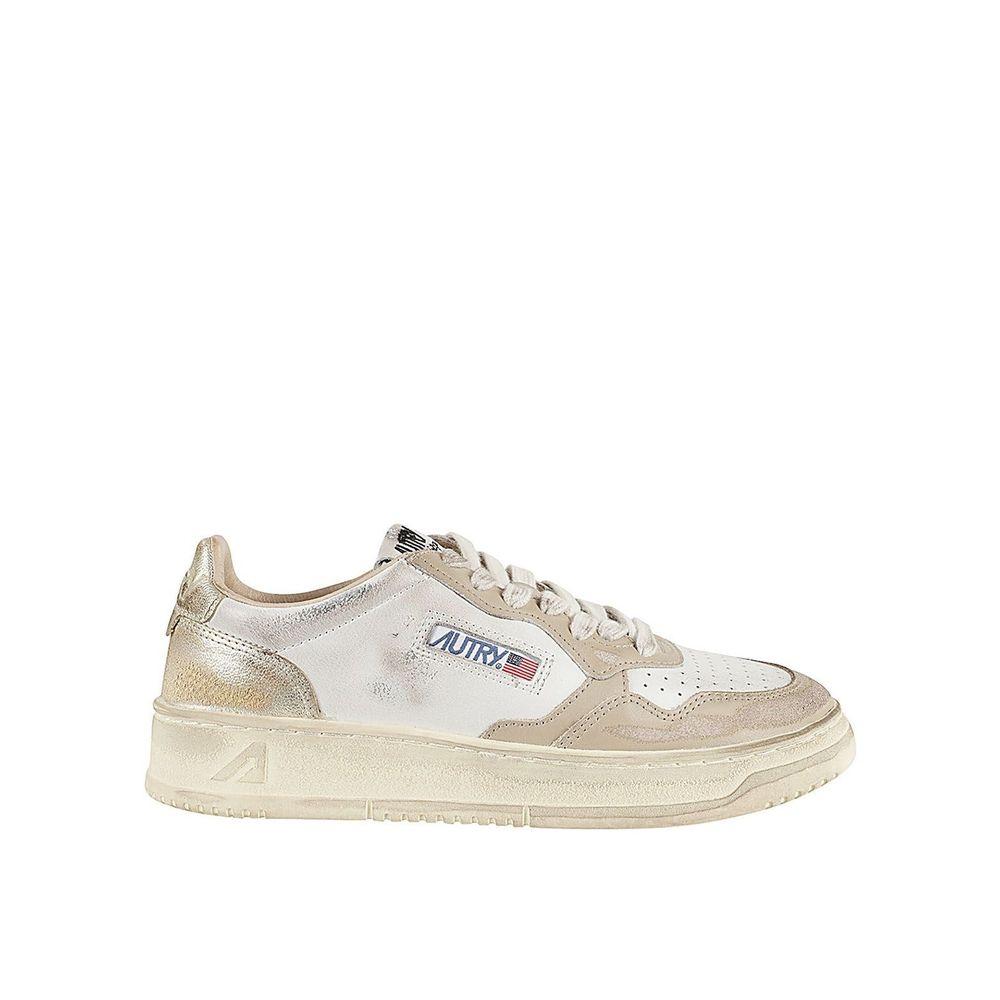 Autry Beige Leather Sneakers