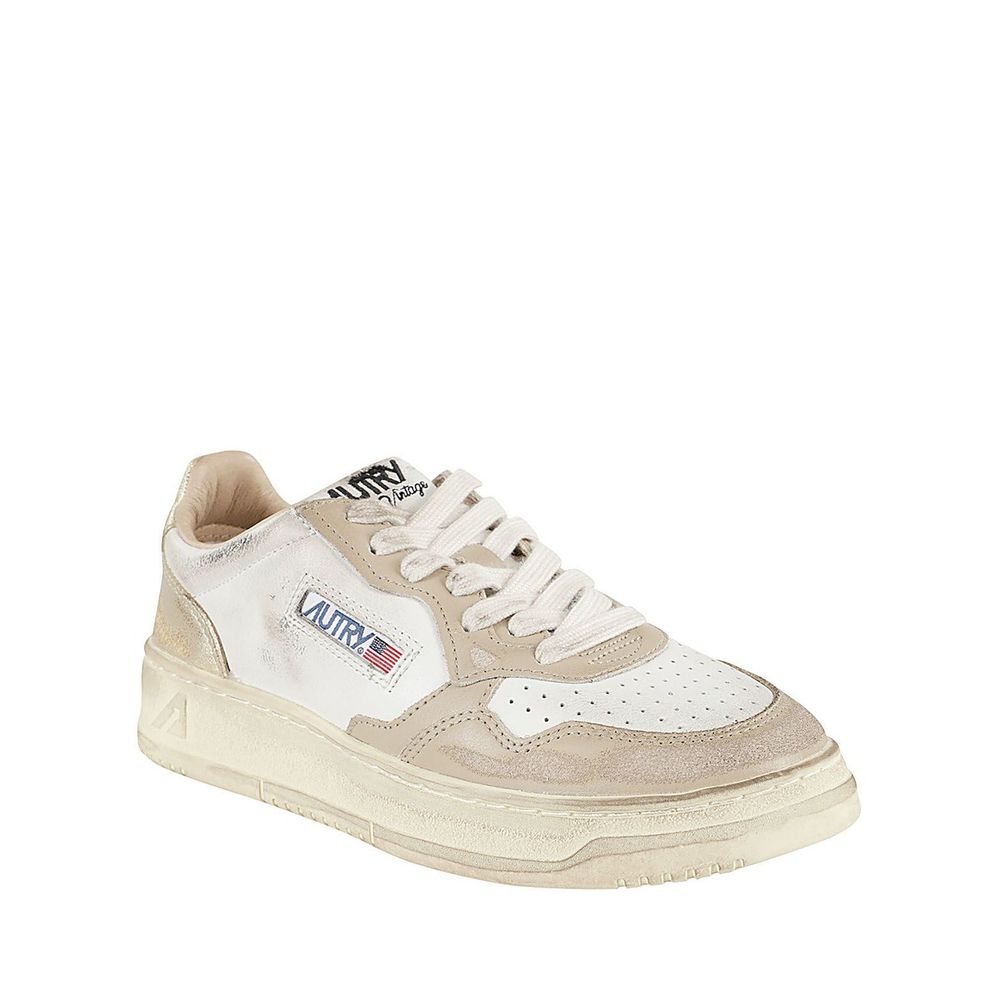 Autry Beige Leather Sneakers