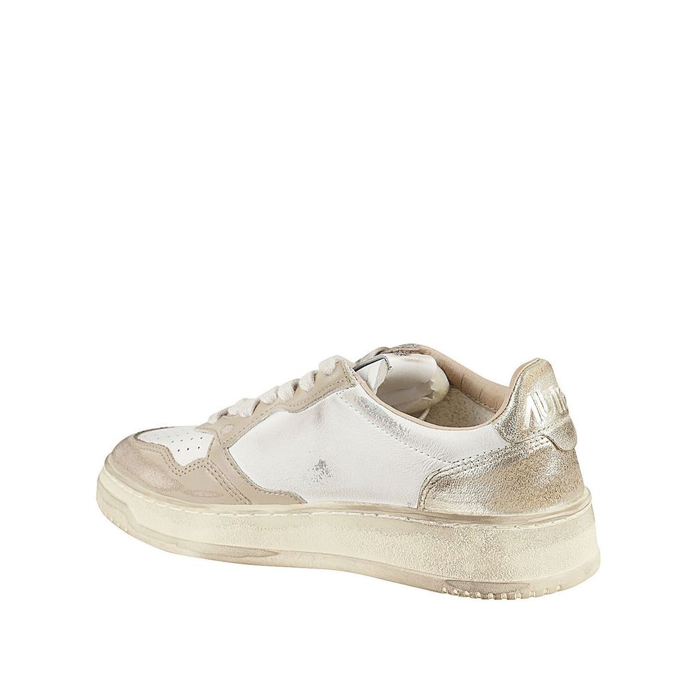 Autry Beige Leather Sneakers