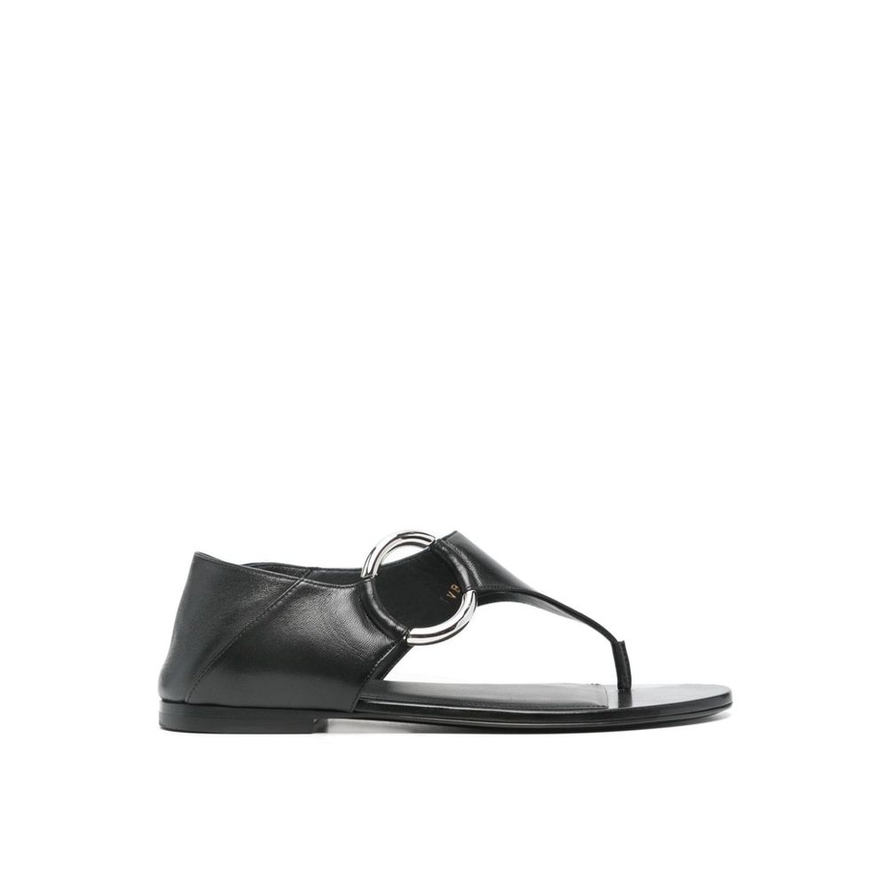 Saint Laurent Black Calfskin Sandals