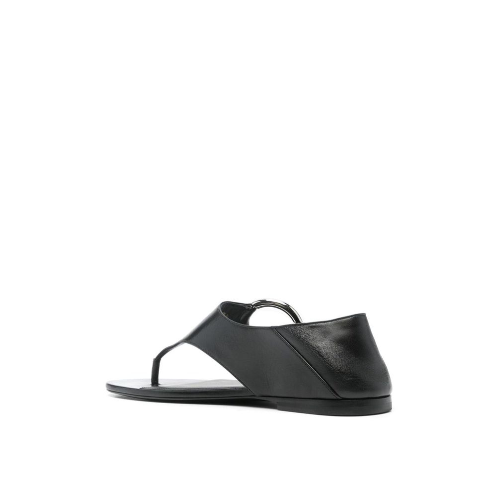 Saint Laurent Black Calfskin Sandals