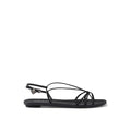 Prada Black Calfskin Flat Sandals