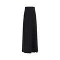 Valentino Garavani Black Silk Long Skirt