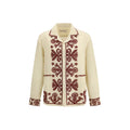 Baziszt Beige Hemp Pattern Shirt