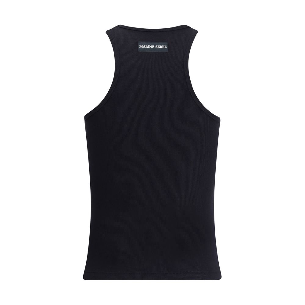 Marine Serre Black Cotton Top