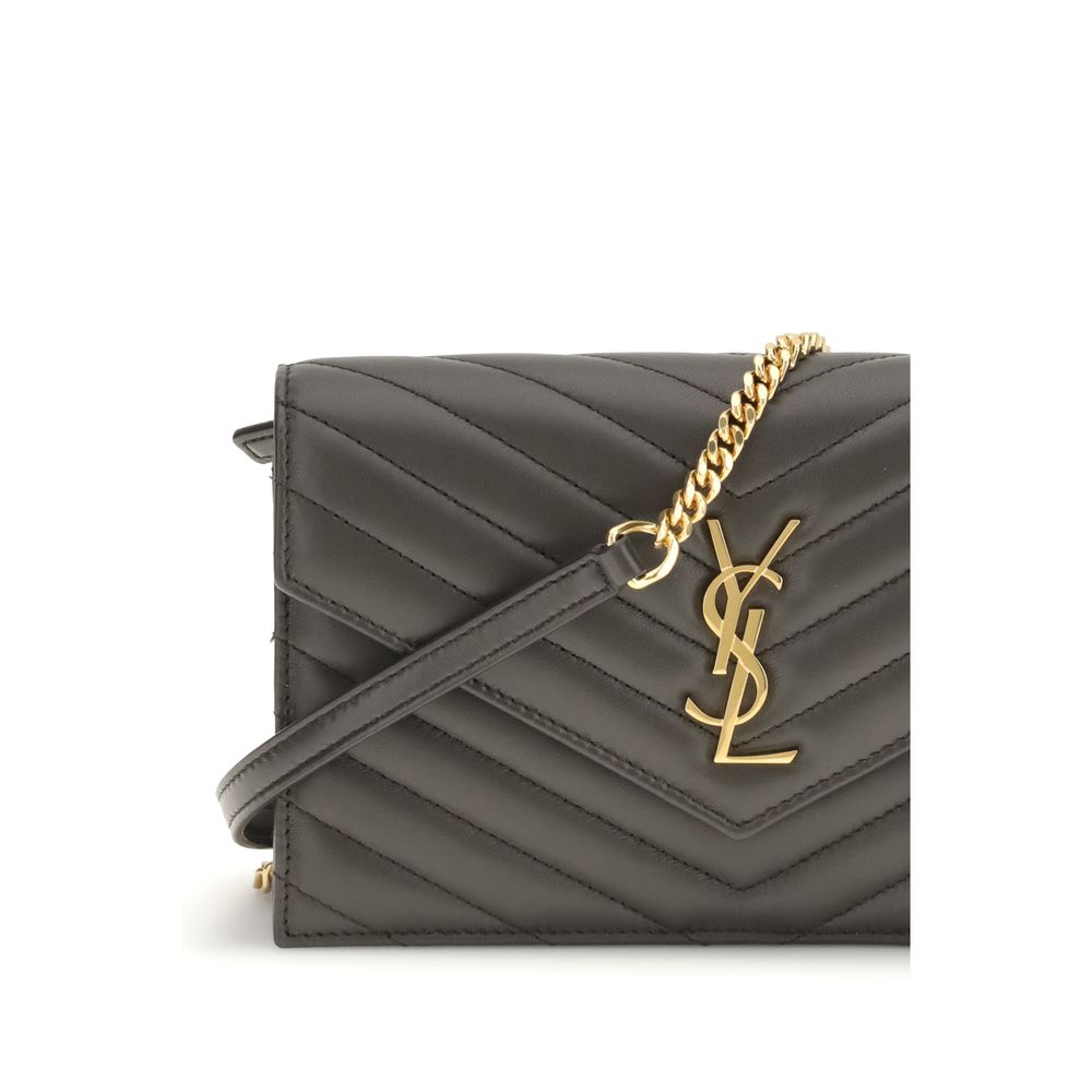 Saint Laurent Black Calf Leather Bos Taurus Wallet