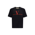Valentino Garavani Black Cotton T-Shirt