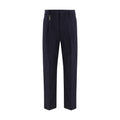 Prada Blue Cotton Casual Pants