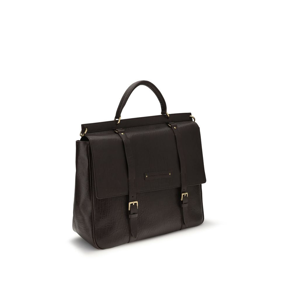 Brunello Cucinelli Brown Calf Leather Bos Taurus Luggage And Travel