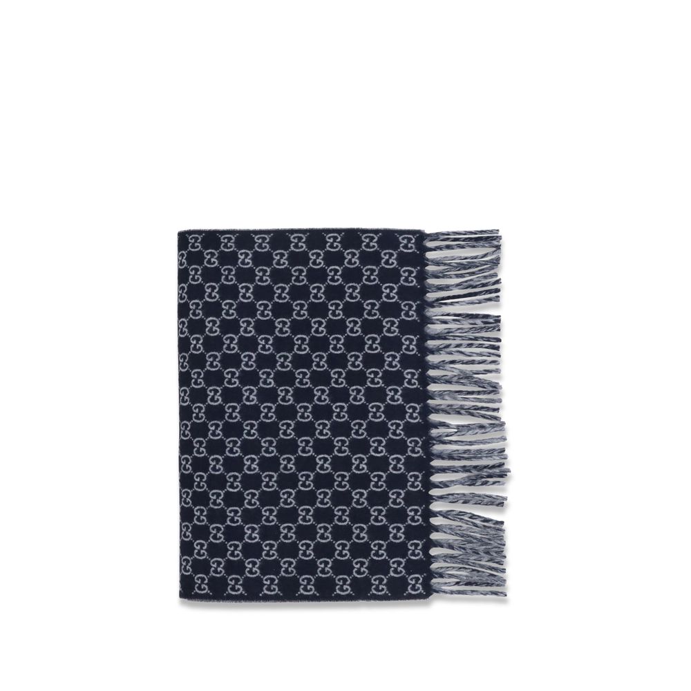 Gucci Blue Wool Scarf