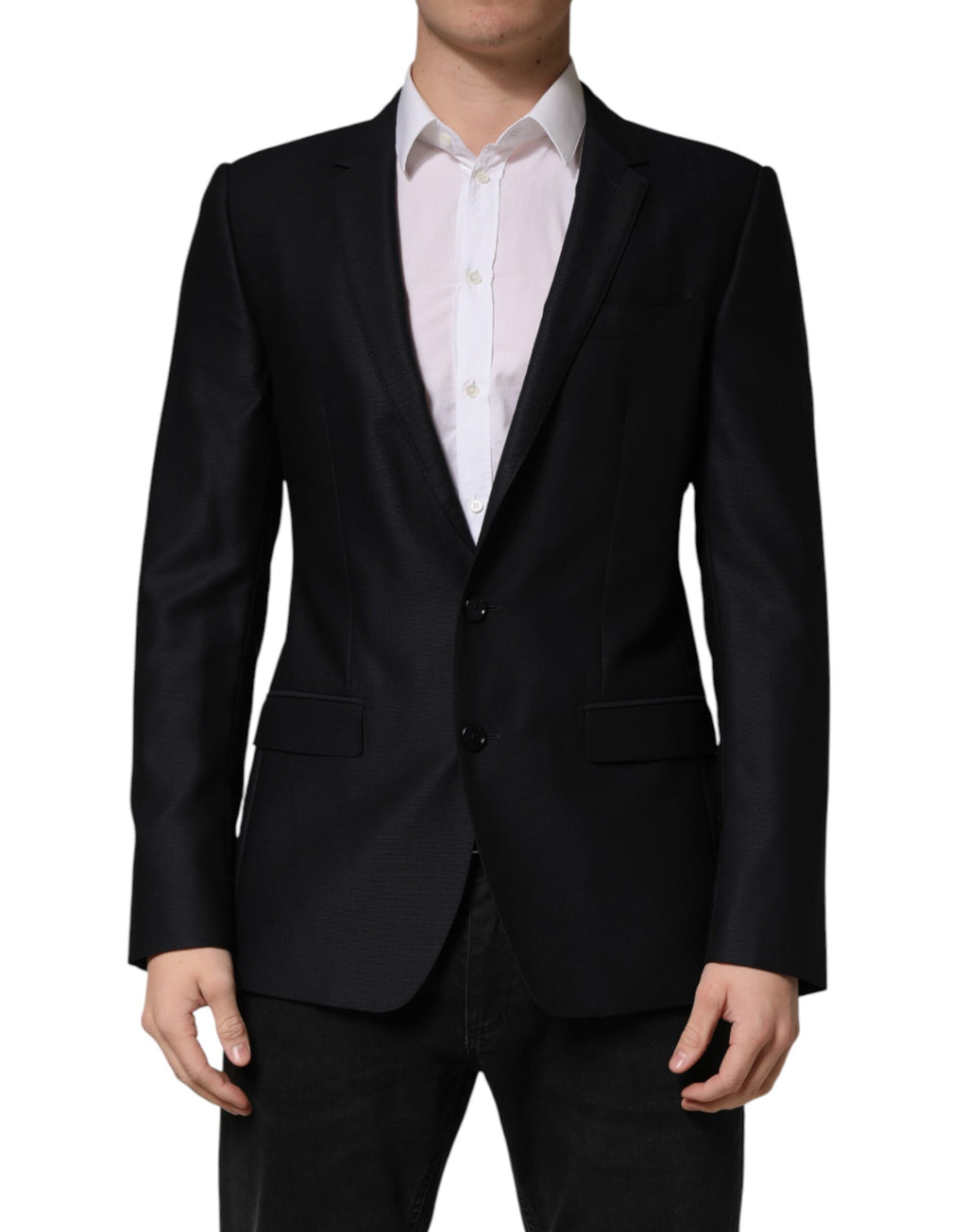 Dolce & Gabbana Blue MARTINI Single Breasted Jacket Blazer