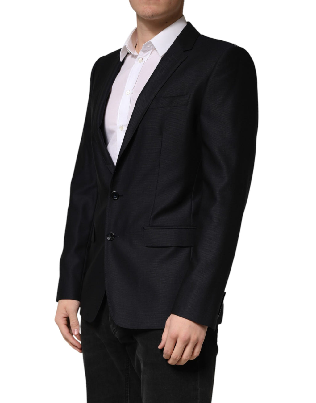 Dolce & Gabbana Blue MARTINI Single Breasted Jacket Blazer