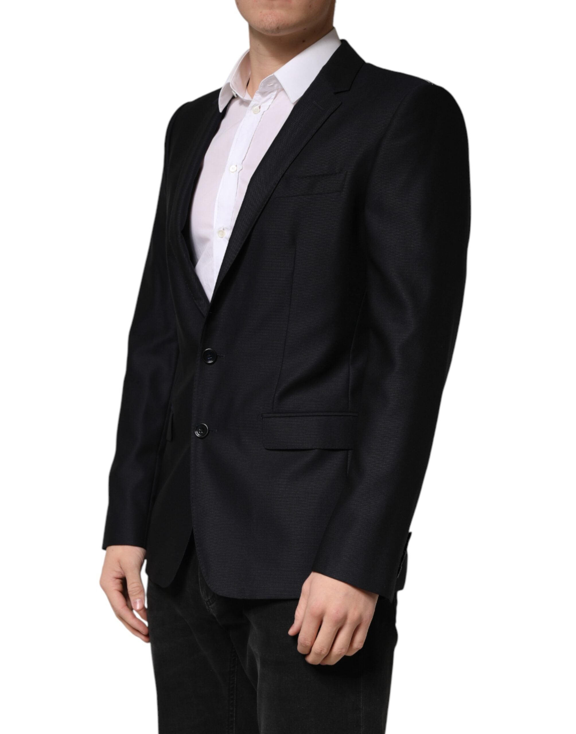 Dolce & Gabbana Blue MARTINI Single Breasted Jacket Blazer