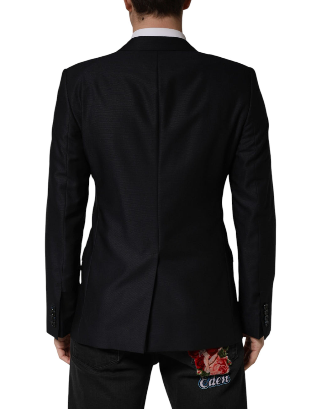 Dolce & Gabbana Blue MARTINI Single Breasted Jacket Blazer