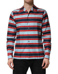 Dolce & Gabbana Multicolor Stripes Cotton Men Button Down Shirt