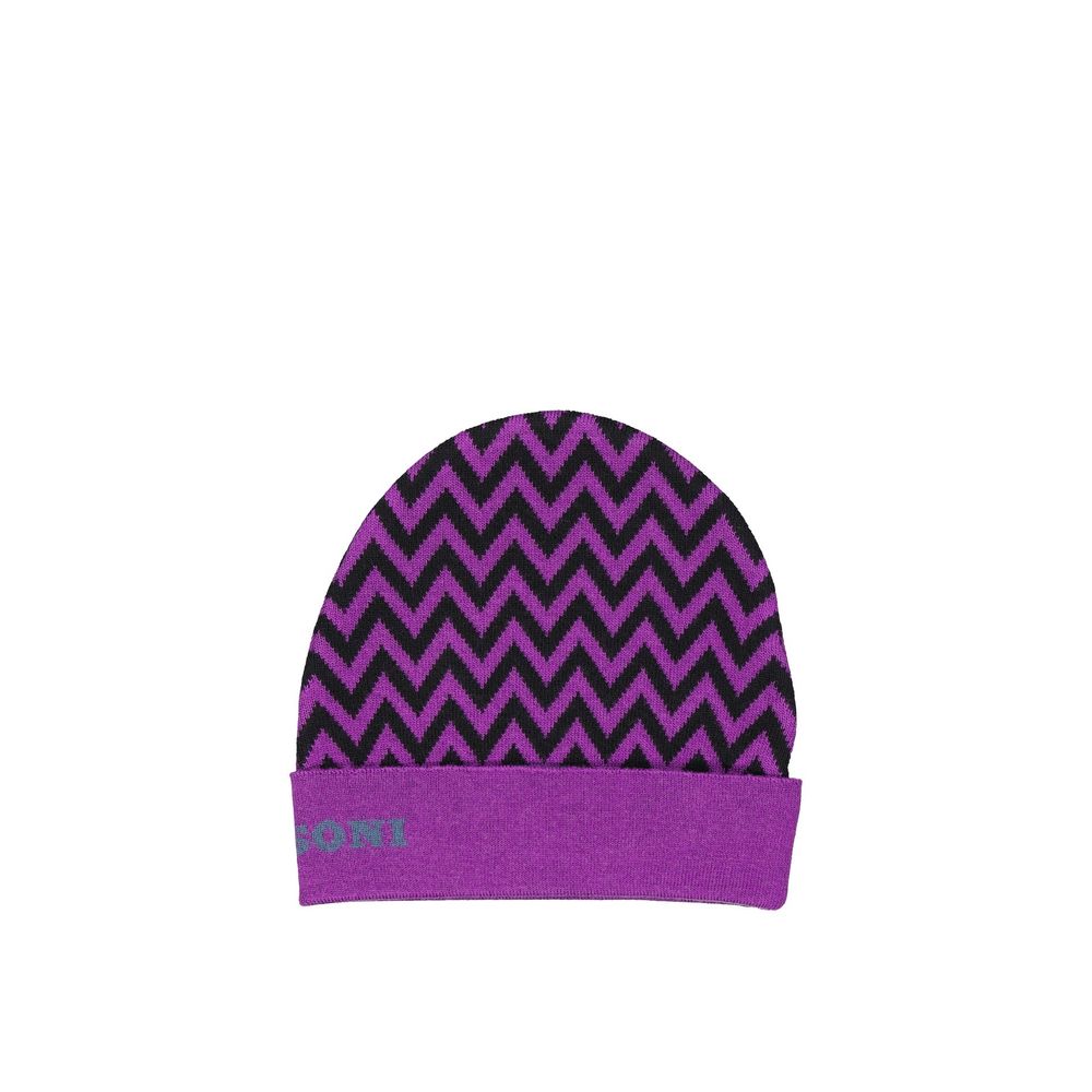 Missoni Purple Wool Beanie