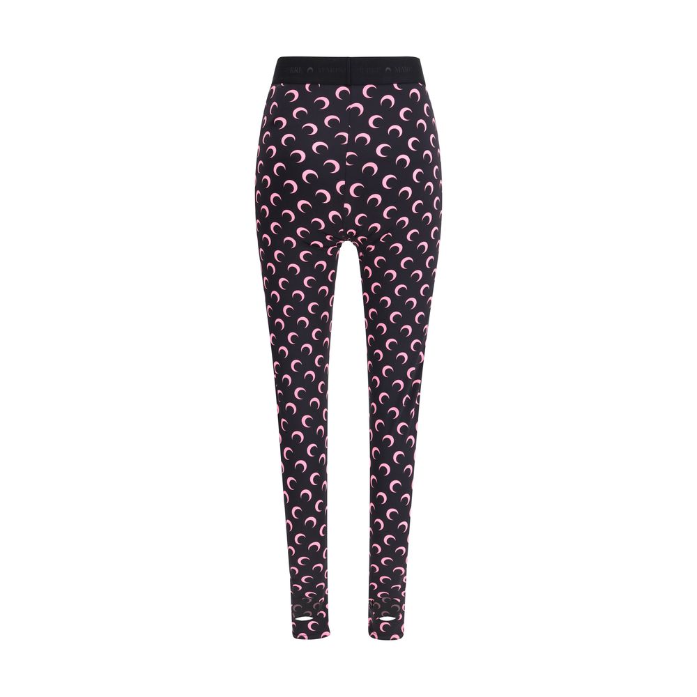 Marine Serre Black Polyamide Leggings