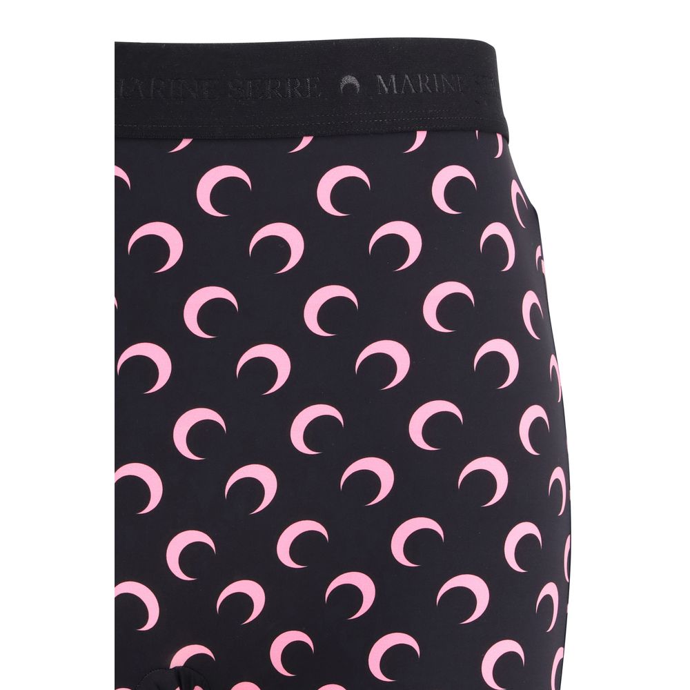 Marine Serre Black Polyamide Leggings