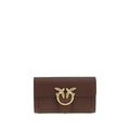 PINKO Brown Calf Leather Bos Taurus Wallet