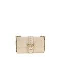 PINKO Beige Calf Leather Bos Taurus Shoulder Bag