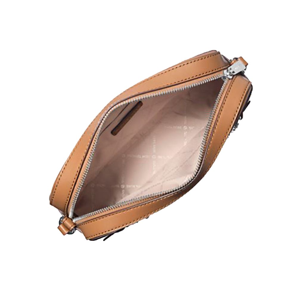 Michael Kors Brown Canvas Crossbody Bag