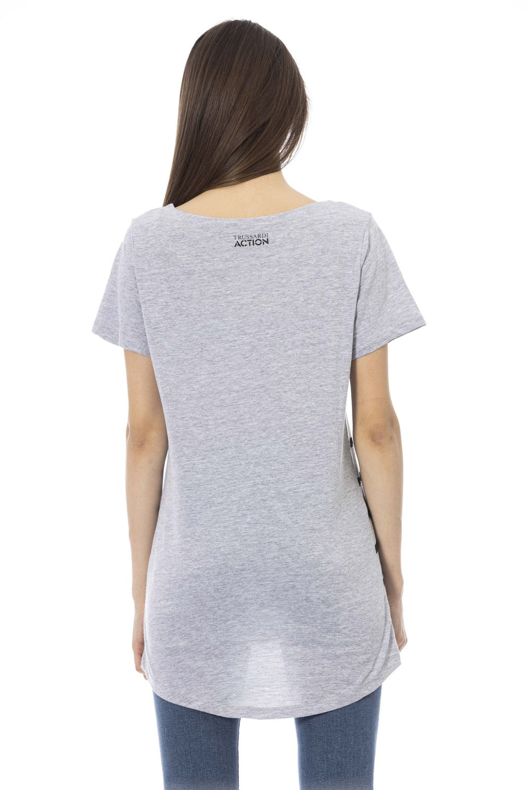 Trussardi Gray Cotton T-Shirt