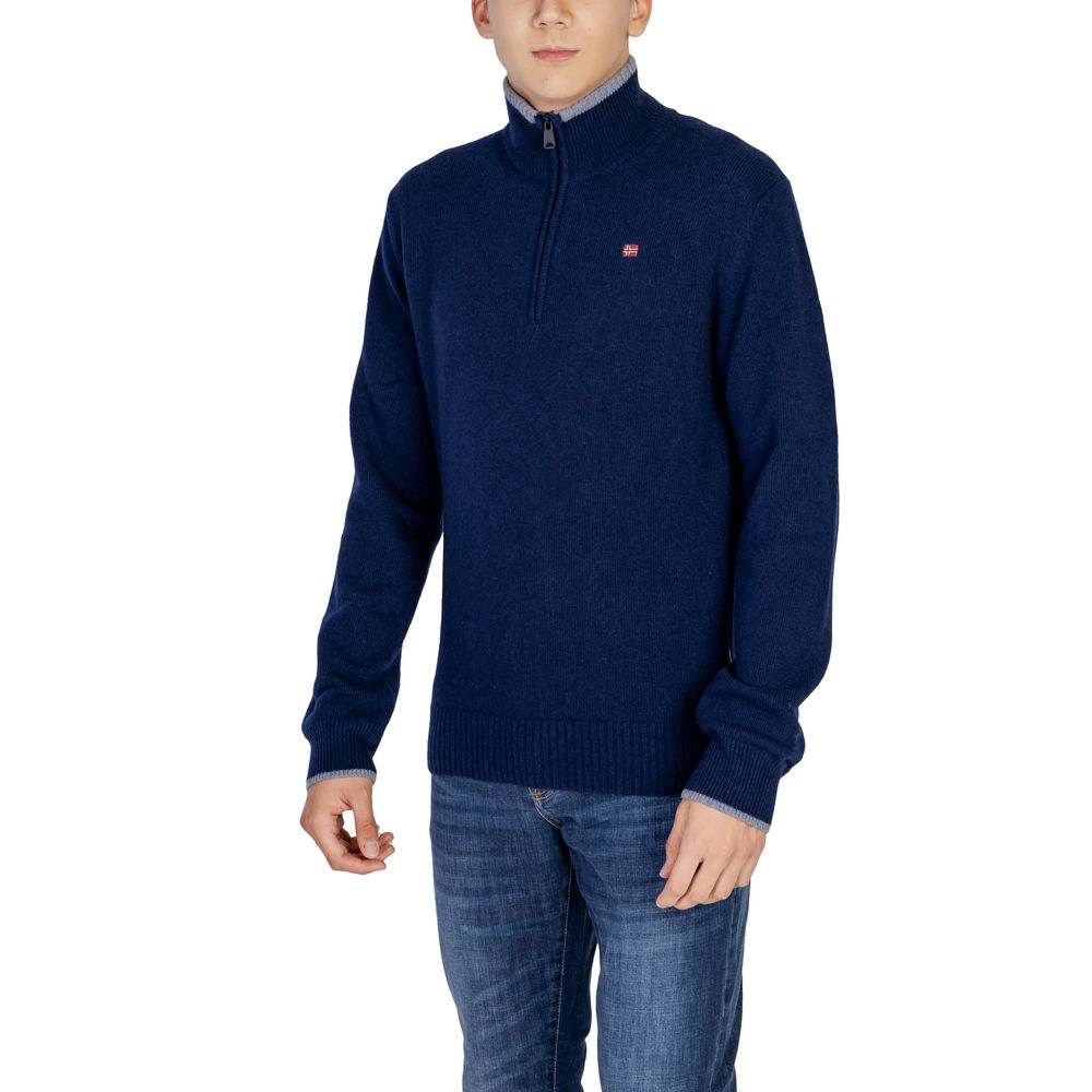 Napapijri Blue Wool Sweatshirt