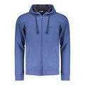 Coveri Moving Blue Cotton Men's Hoodie Sweatshirt