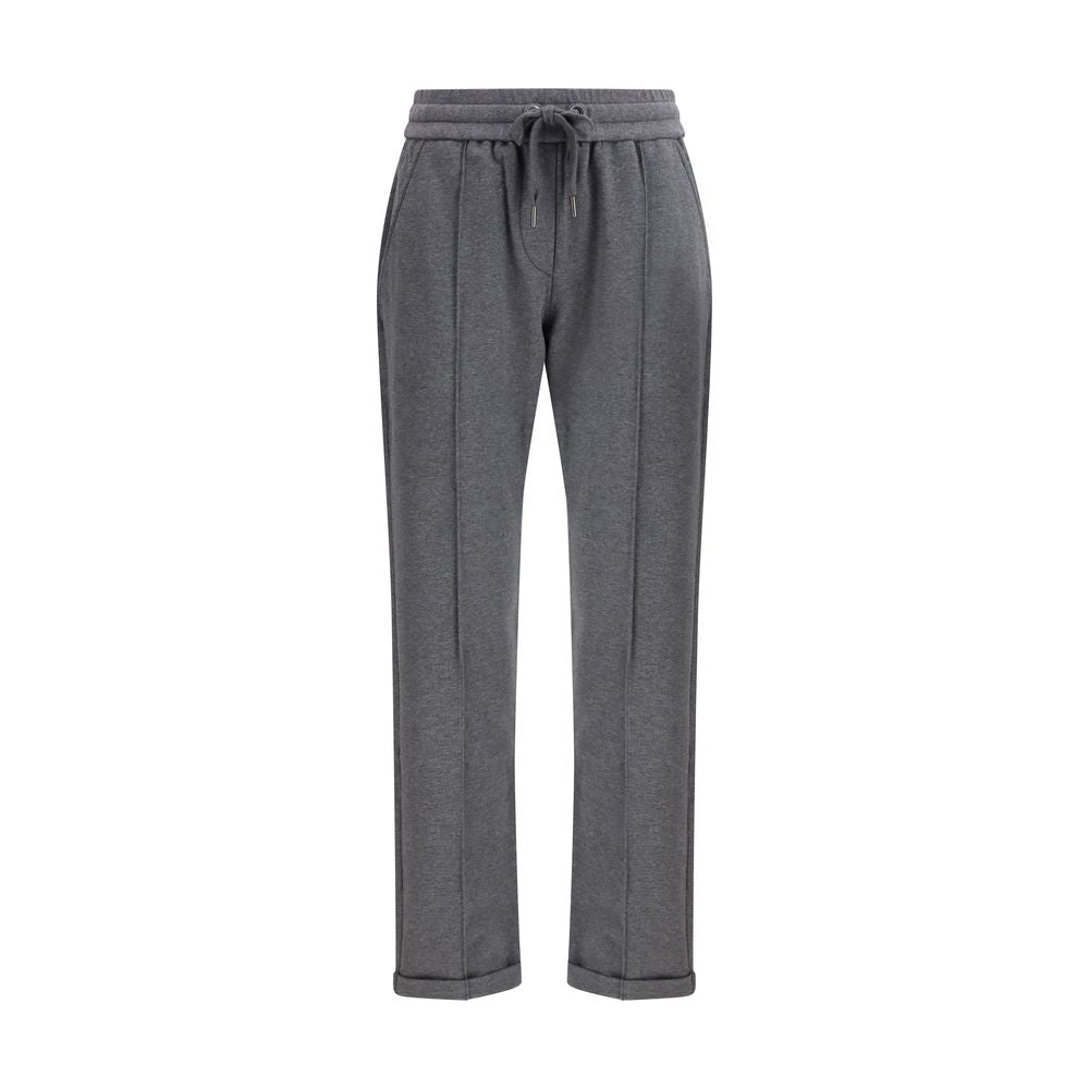 Brunello Cucinelli Gray Cotton Athletic Pants