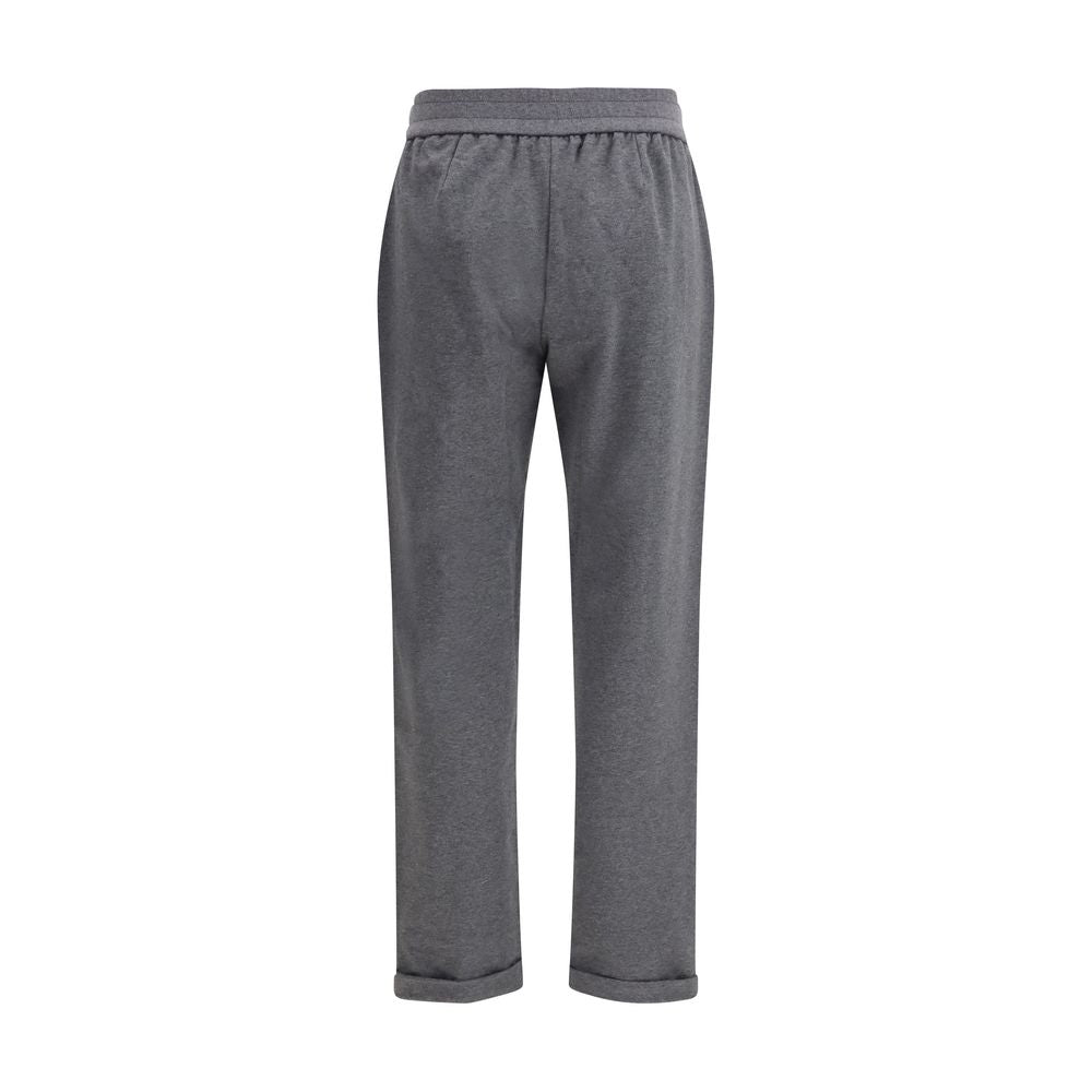 Brunello Cucinelli Gray Cotton Athletic Pants