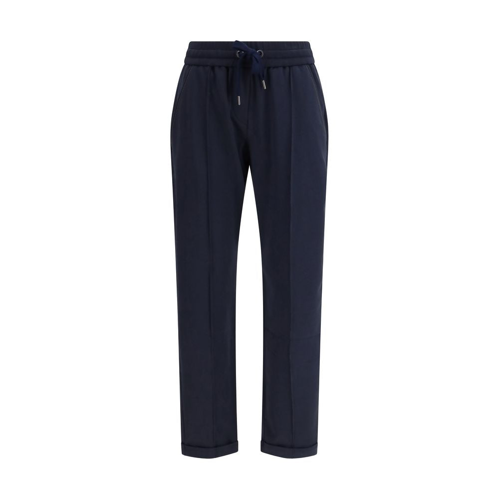Brunello Cucinelli Blue Cotton Athletic Pants